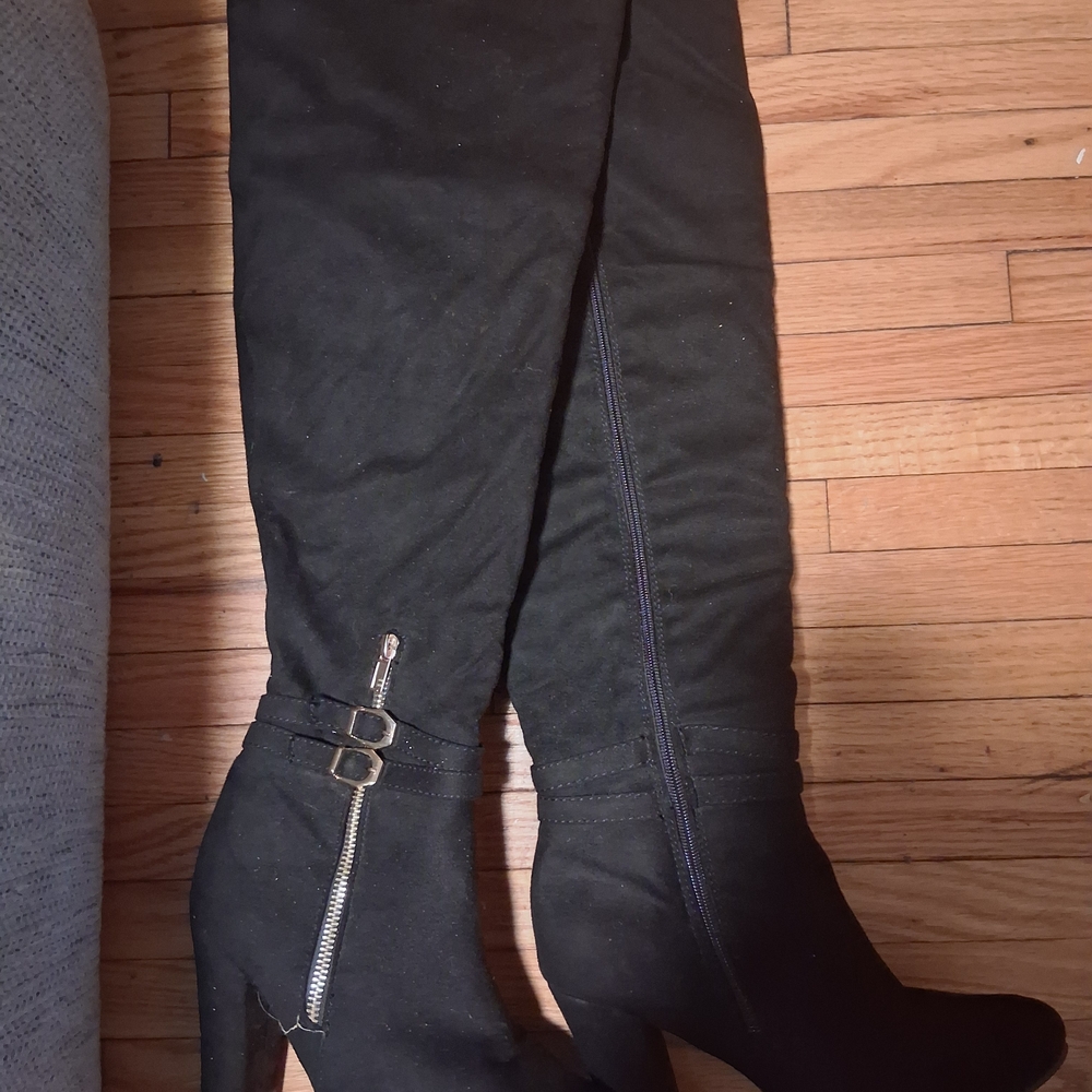 Elegant Black Over the Knee Boots